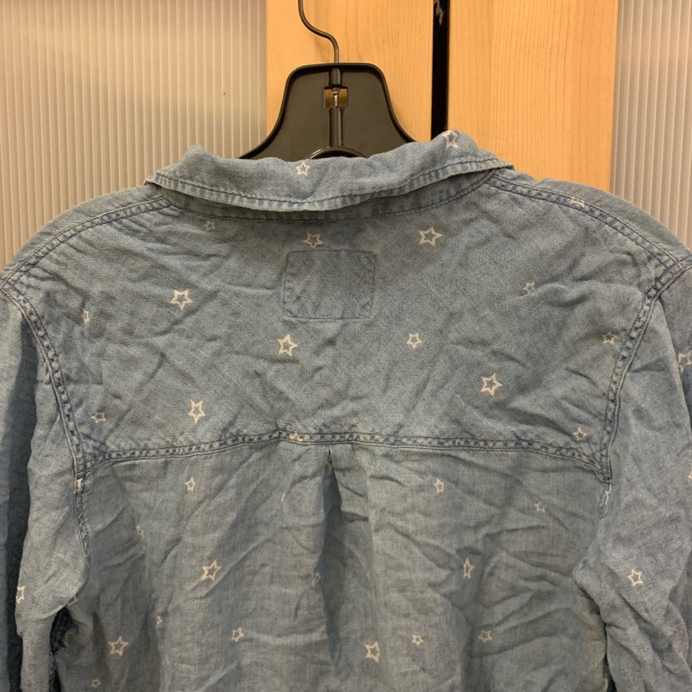 Rails Chambray With Star Print Button Down Shirt … - image 7